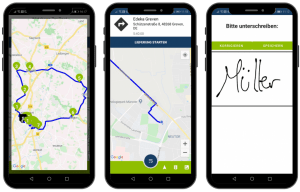 FrachtPilot Lieferservice Tourführung Navigation Liefer-App Faher-App Handy-App digitale Unterschrift